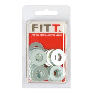 FLAT WASHER FITT 10MM 30EA แหวนอีแปะอะลูมิเนียม FITT 10 MM 30 ตัว สกรู, น๊อตและแหวน อุปกรณ์ยึดติด เครื่องมือช่างและฮาร์ด