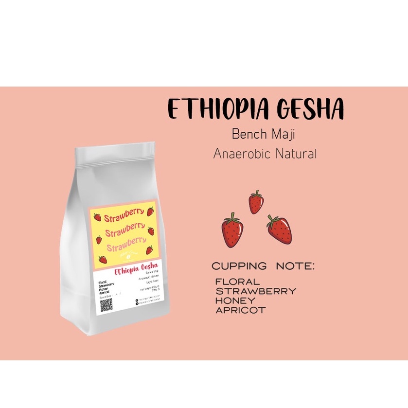 เมล็ดกาแฟ คั่วอ่อน Ethiopia Gesha Bench Maji