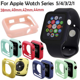 เตรียมตัว!! เคส Apple Watch กันกระแทก iWatch Series 6/5/4/3/2, Apple Watch SE Size 38mm 42mm 40mm 44mm Silicone Soft Protection Case Cover