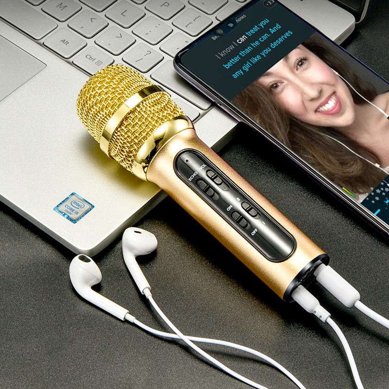 Portable Professional Karaoke Condenser Microphone Sing Recording Live