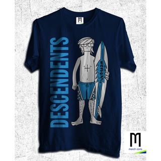 เสื้อผ้าผชเสื้อยืด ลาย Descendent Surf BOYS สไตล์พังก์ ฮาร์ดคอร์ เพทาย สีกรมท่า สําหรับผู้ชายS-5XL