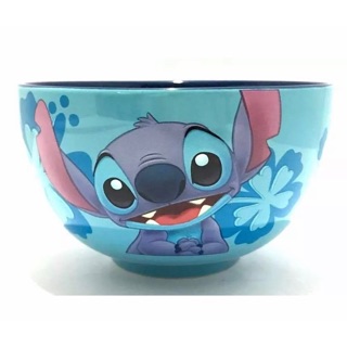 ชามเซรามิค สติช หน้ายิ้ม ดอกไม้ Disney Stitch ชามการ์ตูน ถ้วยซุปอาหารเช้า งานดี สวย น่าใช้