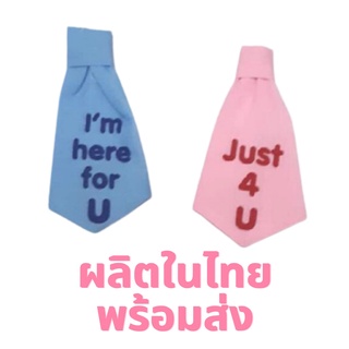 เนคไทด์สำหรับตุ๊กตา สีฟ้า สีชมพู
