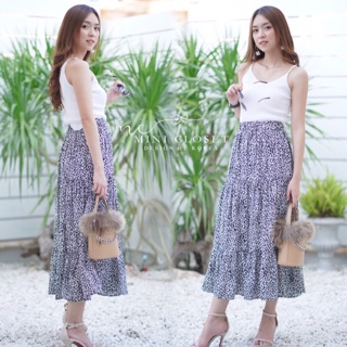 กระโปรงลายเสือดาว 🤩Free Waist  Skirt🤩