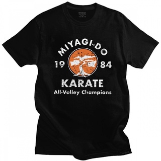 เสื้อยืดคอกลม แขนสั้น ผ้าฝ้าย ลาย Miyagi-Do Karate Cobra Kai The Karate สไตล์เรโทร เหมาะกับฤดูร้อน สําหรับผู้ชาย GMiohm7