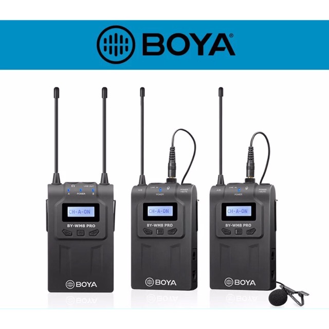 BOYA BY-WM8 Pro-K2 UHF Wireless Microphone ไมโครโฟนไร้สาย แบบไมค์คู่ สำหรับกล้อง