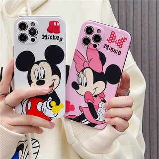 เคสซิลิโคน iPhone 14 Pro Max iPhone 13 Pro Max iPhone 12 Pro Max iPhone 11 Pro Max X XR XS Max Cute Cartoon มิกกี้เมาส์ Mickey Mouse &amp; มินนี่เม้าส์ Minnie Mouse Silicone Case