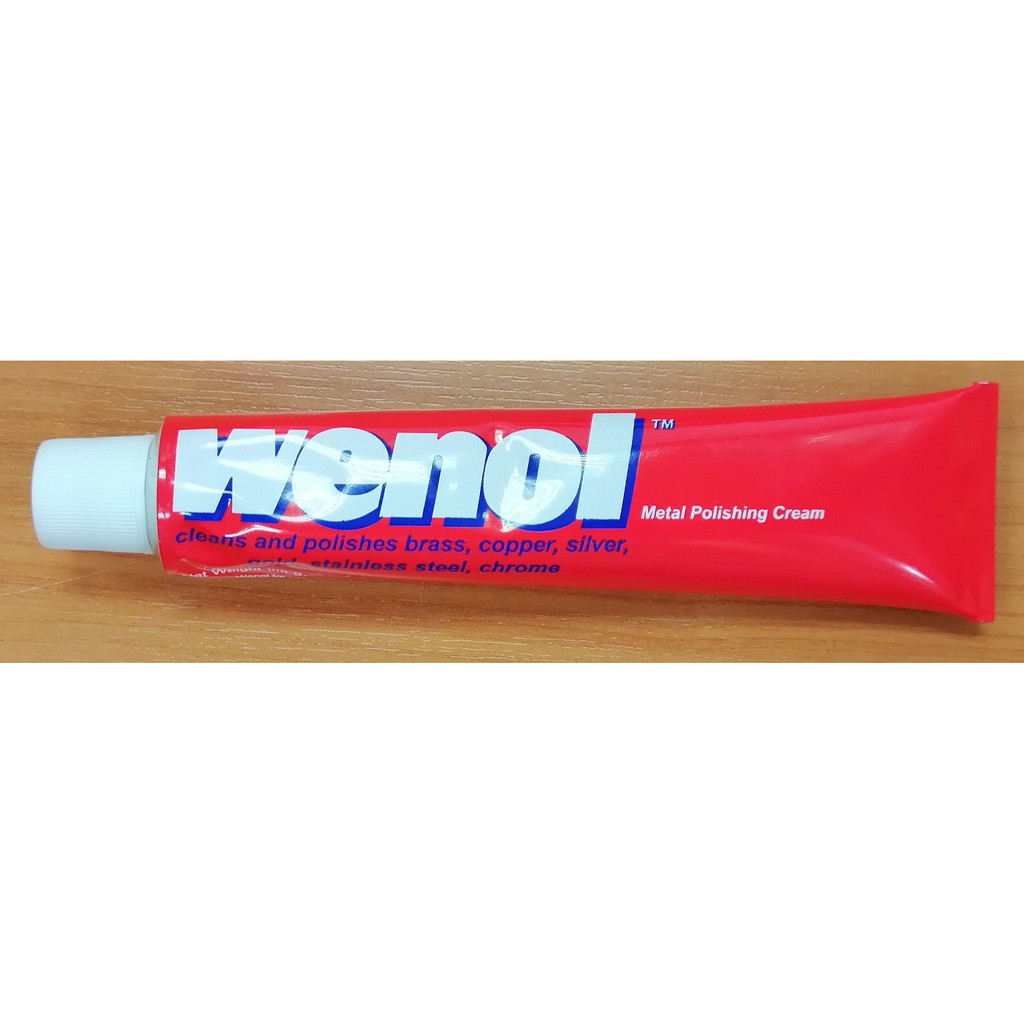 ครีมขัดโลหะ Wenol 50กรัม100กรัม,Metal polishing cream Wenol 50g.100g. (1หลอด)