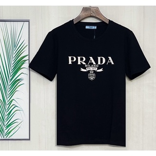 เสื้อยืดผ้าฝ้ายพิมพ์ลายแฟชั่นPrad1 ใหม่ เสื้อยืดคอกลม แขนสั้น พิมพ์ลายโลโก้ตัวอักษร แฟชั่นฤดูร้อน สําหรับผู้ชาย 2022