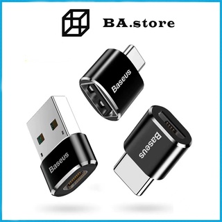 Baseus ตัวแปลง type c หัวแปลง otg usb type c Female to Male micro usb adapter Samsung Huawei Macbook