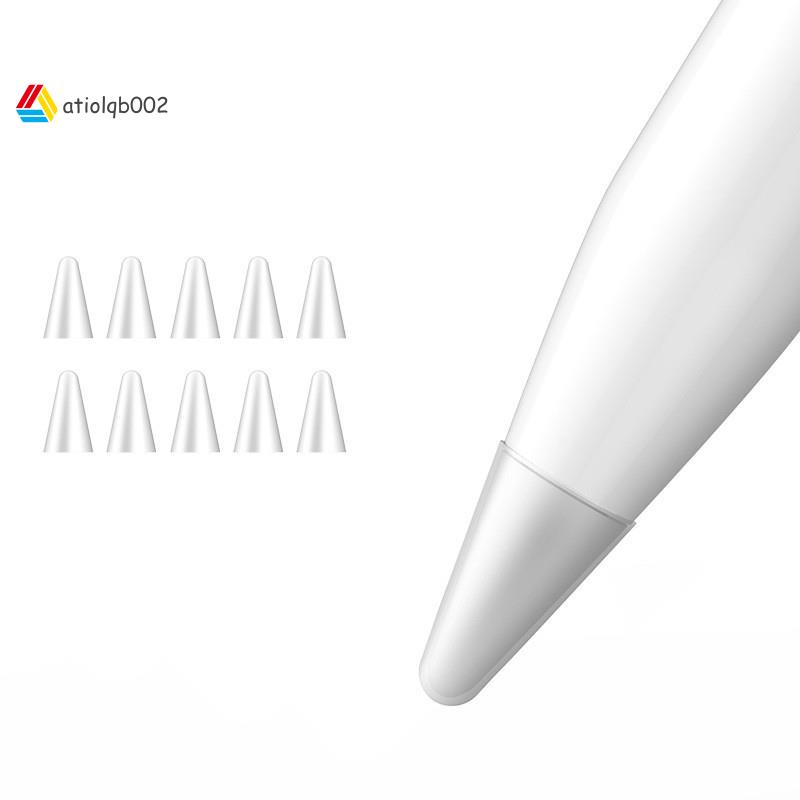 เคสปากกาสไตลัส ซิลิโคน สีขาว แบบเปลี่ยน สําหรับ Apple Pencil 1St 2Nd 10 ชิ้น