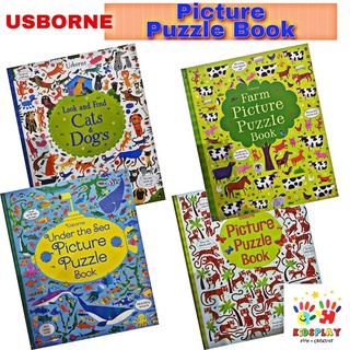 **พร้อมส่ง**Usborne Picture Puzzle Book &lt;ภาษาอังกฤษ ปกแข็ง&gt; หนังสือเกมซ่อนหา ฝึกสังเกต และฝึกทักษะภาษาอังกฤษ