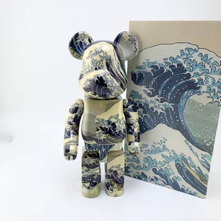 BEARBRICK BE@RBRICK X HOKUSAI THE GREAT WAVE OF KANAGAWA SURFING 400% KATSUSHIKA HOKUSAI JAPANESE MEDICOM TOY