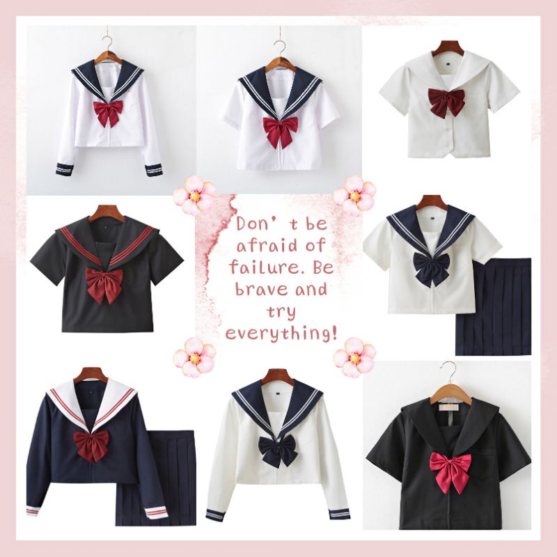 Sailor Suit Japanese Korean Jk Uniform Shirt Basic Class Uniform School Uniform Student Suit