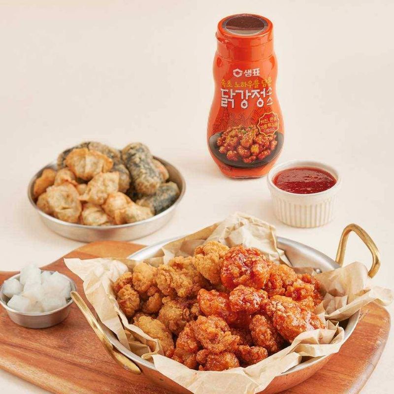 ซอสพริกไก่เผ็ดเกาหลี บอนชอน, hot chicken sauceขนาด360g.ยี่ห้อSempio