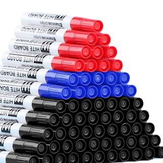 ปากกาไวท์บอร์ด สามารถลบออกได้ ปลอดสารพิษ สีดํา ความจุขนาดใหญ่ สีแดง สีฟ้า สีดํา สําหรับเด็ก ครู 1 ชิ้น