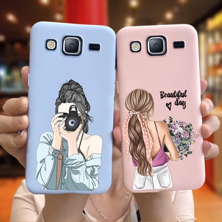 เคสโทรศัพท์ซิลิโคนลายผู้หญิงสําหรับ Samsung Galaxy J2Prime / J3 ( 2016 ) / J5 ( 2015 ) / J5 ( 2016 )