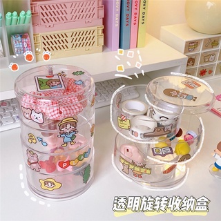 กล่องเก็บของ กล่องเก็บของแบบหมุนได้หลายชั้นแบบใสกล่องอเนกประสงMulti-layer rotating storage box