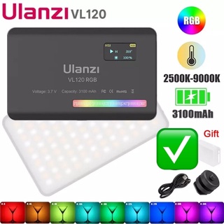 Ulanzi VL120กล้อง RGB Light Diffuser 2500-9000K CRI 95 + 3100MAh ไฟ LED สำหรับกล้องถ่ายภาพไฟ