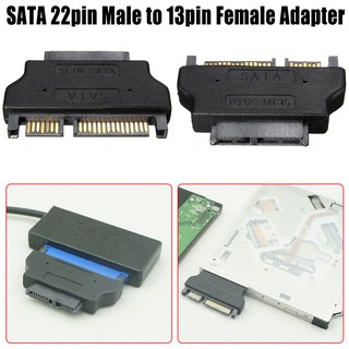 Slimline SATA Adapter Serial ATA 7 + 15 22 Pin Male to Slim 7 + 6 13pin Female อะแดปเตอร์สำหรับ Desktop Laptop