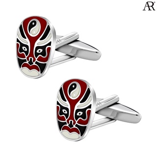 ANGELINO RUFOLO Cufflink(คัฟลิงค์) ดีไซน์ Bian Lian กระดุมข้อมือคัฟลิ้งโรเดียมคุณภาพเยี่ยม สีแดง/สีน้ำเงิน/สีเหลือง