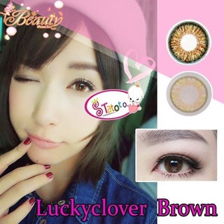 Lucky Clover Brown TATOTO Contact Lenses บิ๊กอาย #224