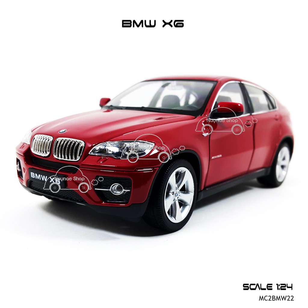 โมเดลรถ BMW X6 สีแดง (Scale 1:24)