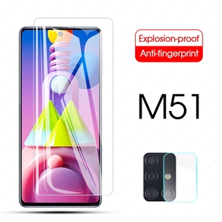 SAMSUNG 2 In 1 ฟิล์มกันรอยหน้าจอโทรศัพท์มือถือ Samsung M 51 6 . 7 นิ้ว + เลนส์กล้อง Sm - M 515 F