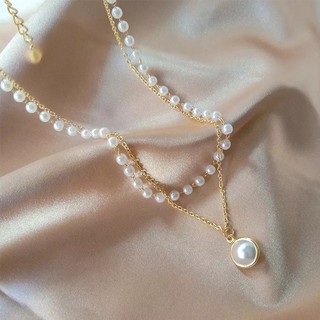 Lalaling - Double Layer Pearl Necklace