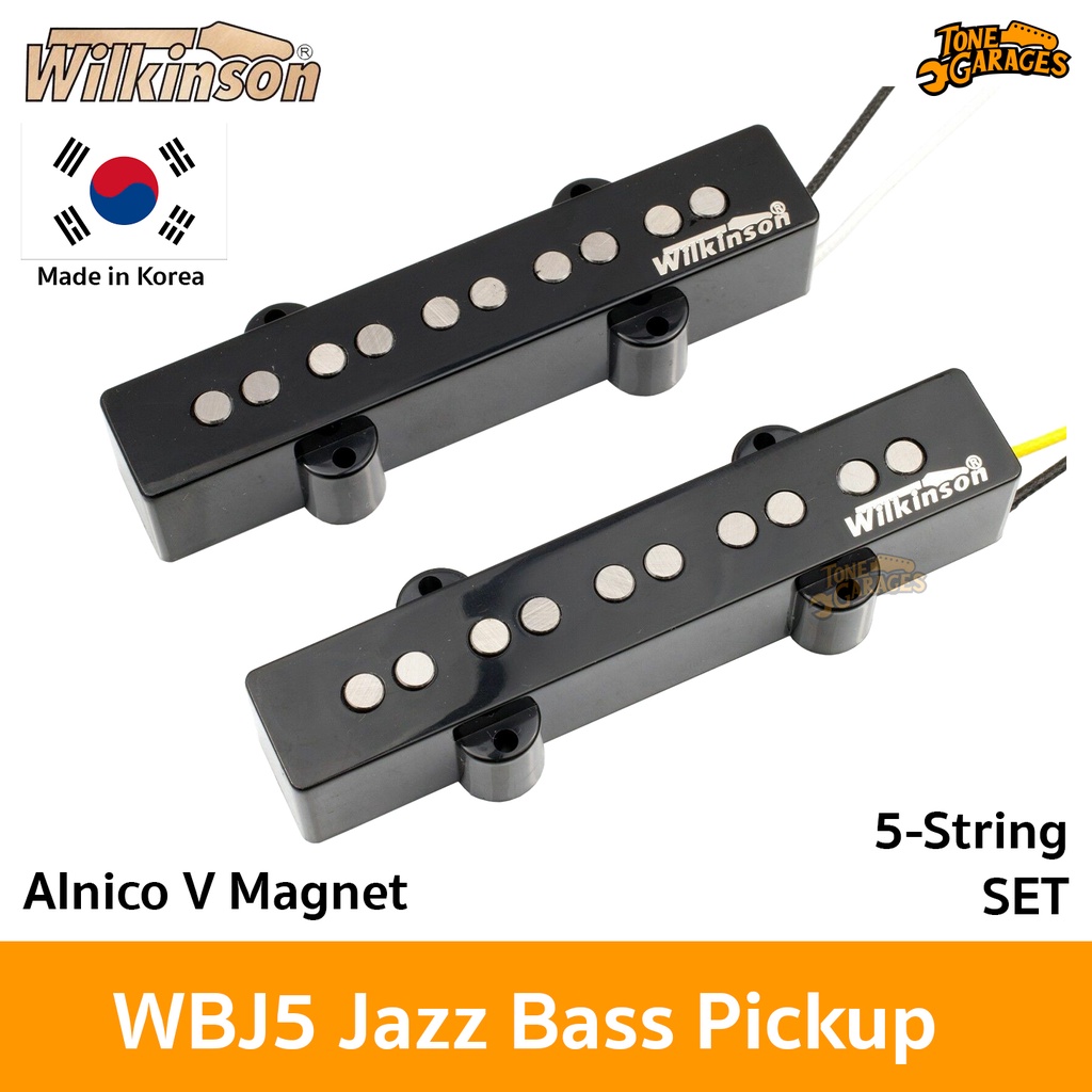 Wilkinson WBJ5 Jazz Bass Pickup 5 String Set Alnico V ปิ๊กอัพ แจ็สเบส 5 สาย Made in Korea