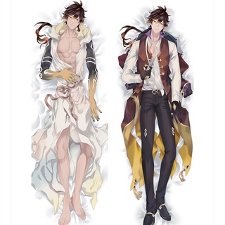 พร้อมส่ง ปลอกหมอนอิงสองด้าน พิมพ์ลายอนิเมะ Genshin Impact Zhong Li Dakimakura Kawaii 150x50 ซม.