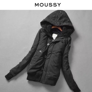 เสื้อโค้ทกันหนาว หมวกฮูท แบรนด์ หรู MOUSSY JAPAN (WY059) ✂️งานตัดป้าย✂️