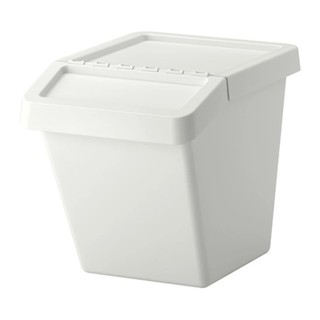 SORTERA ถังขยะมีฝาปิด Waste sorting bin with lid 60ลิตร(ขาว)