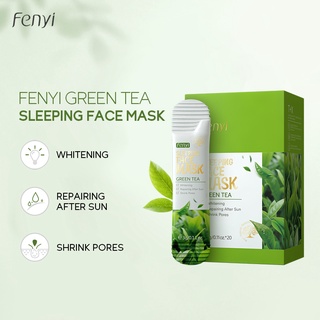 Fenyi Soothe Skin Green Tea Repair Damaged Skin Sleeping Face Mask 3g*20pcs.