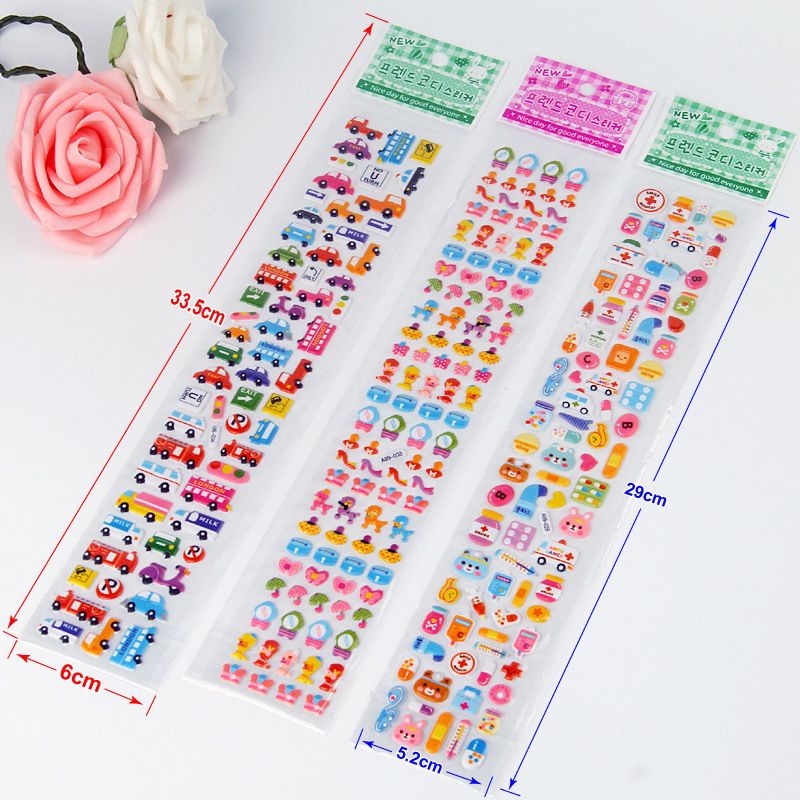 WHOLESALE CHILDRENS TOY CHARACTER RAISED STICKERS