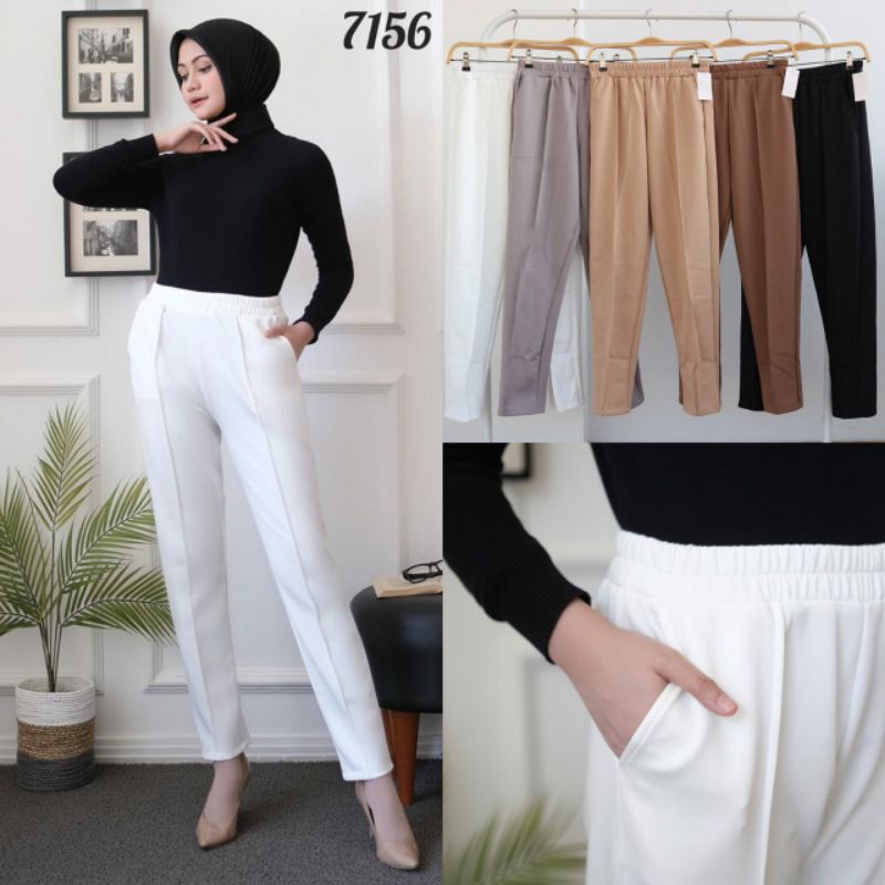 ขายส่ง กางเกงสกูบ้ากระดูก 7156 Rp. 65,000 x series 3 ชิ้น = Rp. 14,000