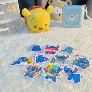 Sticker อเนกประสงค์กันน้ำ สติ๊กเกอร์คละลายแบบด้าน Stitch 10 แผ่น