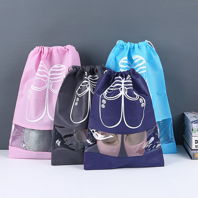 Korean KD 795 ถุงใส่รองเท้าแบบหูรูด มี 2 ไซต์ 4 สี พกพาง่ายน้ำหนักเบา