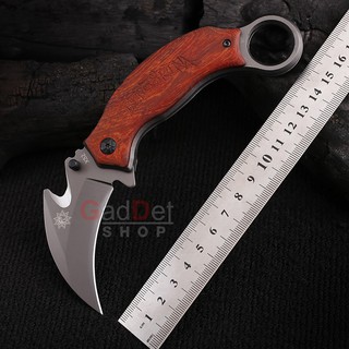 มีดพับ Derespina Knives Karambit X52 ใบมีด 6.3cm สแตนเลส มีดควง สวยงาม พกพา เดินป่า แคมป์ปิ้ง ทำครัว