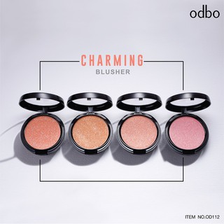 บลัชออนนุ่มละมุน ประกายชิมเมอร์ โอดีบีโอ ODBO CHARMING BLUSHER OD112