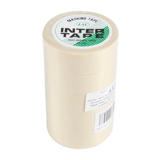 เทปกาวย่น 3/4 นิ้วx10 หลา (แพ็ค5ม้วน) INTER Masking tape 3/4  x10 yards (pack of 5 rolls) INTER