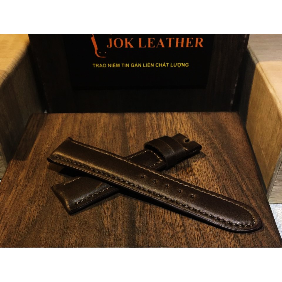 Jok Leather Cow Leather Watch Strap In Earth Brown