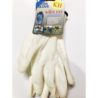 Safety Fit Glove ถุงมือนิรภัย ถุงมือ ถุงมือพลาสติก ถุงมือไนล่อนpu   Sun Brite Gloves pack T0884