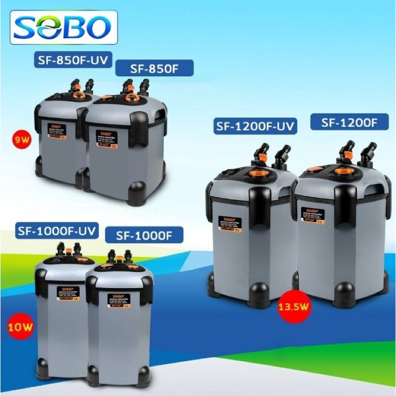 SOBO SF-850F/SF-850F-UV/SF-1000F/SF-1000F-UV/SF-1500F/SF-1500F-UV กรองนอกตู้ปลา