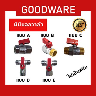 มินิบอลวาล์วทองเหลืองคุณภาพสูง (ของแท้ 100%) รุ่น VAL-195