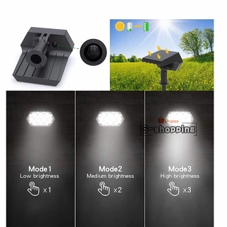 ไฟเหลือง 108 LED Solar light ไฟติดผนัง+สวน พลังงานแสงอาทิตย์ *