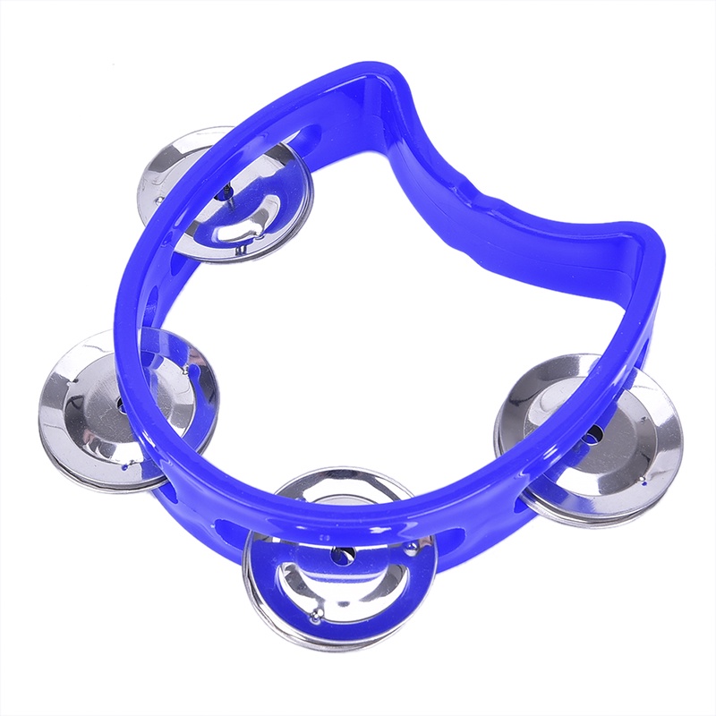 Hand Held Tambourine Metal Bell Plastic Rattle Ball Percussion for KTV ...