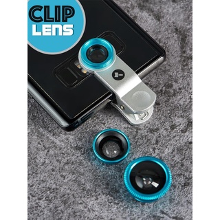 M82 เลนส์เสริมสำหรับกล้องโทรศัพท์มือถือ 2 Clip Lens with 3 in 1 Functions for Mobile Camera (พร้อมส่งจากไทย)