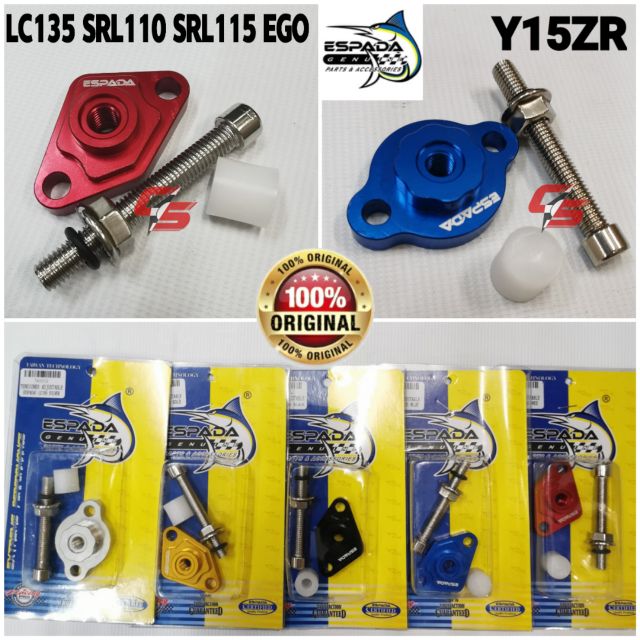 Y16zr Y15ZR RS150 WAVE125 NVX LC135 SRL110 SRL115 EGO CHAIN ADJUSTABLE TENSIONER ASSY ESPADA