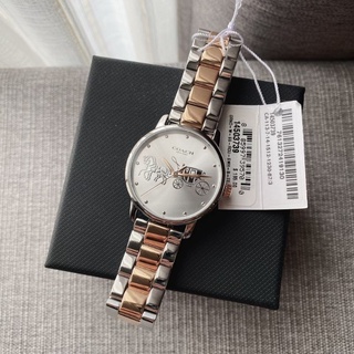 🆕️นาฬิกาCoach Ladies Grand Carriage Two-Tone Watch 14503739